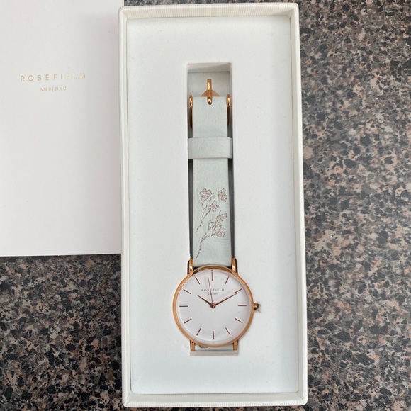NWT Rose Gold + Green Embroidered Rosefield Watch - Picture 2 of 4